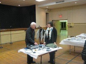 Bruno Penner and Candace Nast preparing equipment for the website launch